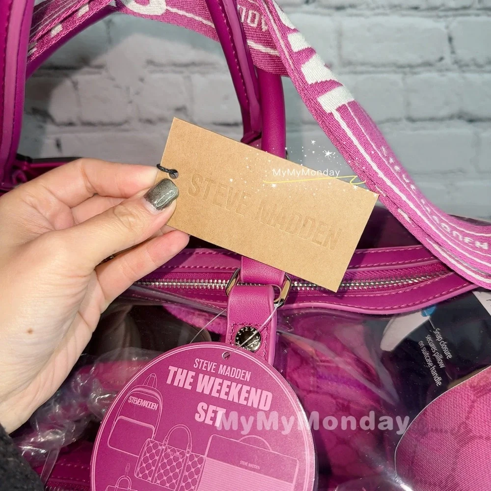 Steve Madden Clear Duffle Bag Set of 7 - Picture 10 of 10